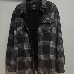 Voyager Black and Gray Checkered Shirt Jacket